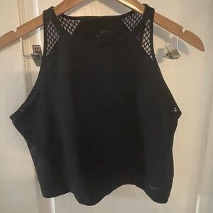 Nike Women's Black Mesh Crop Top